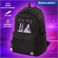 Рюкзак BRAUBERG FASHION CITY, универсальный, карман-антивор, "Anime View", черный, 44х31х16 см, 229964 229964