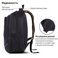 Рюкзак BRAUBERG HIGH SCHOOL универсальный, 3 отделения, "Выбор", черный/синий, 46х31х18 см, 271652 271652