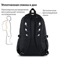 Рюкзак BRAUBERG HIGH SCHOOL универсальный, 3 отделения, "Карбон", черный, 46х31х18 см, 270758 270758