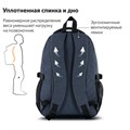 Рюкзак BRAUBERG HIGH SCHOOL универсальный, 3 отделения, "Сапфир", синий, 46х31х18 см, 270760 270760
