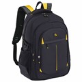 Рюкзак BRAUBERG TITANIUM универсальный, 3 отделения, черный, желтые вставки, 45х28х18 см, 224385 224385