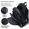 Рюкзак BRAUBERG TITANIUM универсальный, 3 отделения, черный, синие вставки, 45х28х18 см, 224734 224734