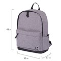 Рюкзак BRAUBERG URBAN универсальный, "Grey Melange", серый, 43х30х17 см, 228842 228842