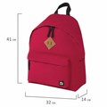 Рюкзак BRAUBERG СИТИ-ФОРМАТ один тон, универсальный, красный, 41х32х14 см, 225379 225379
