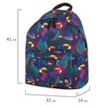Рюкзак BRAUBERG СИТИ-ФОРМАТ универсальный, "Toucans", разноцветный, 41х32х14 см, 228847 228847