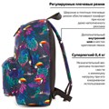 Рюкзак BRAUBERG СИТИ-ФОРМАТ универсальный, "Toucans", разноцветный, 41х32х14 см, 228847 228847