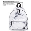 Рюкзак BRAUBERG СИТИ-ФОРМАТ универсальный, "White marble", бело-черный, 41х32х14 см, 229886 229886