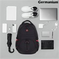 Рюкзак GERMANIUM "S-06" универсальный, уплотненная спинка, облегченный, черный, 46х32х15 см, 226953 226953