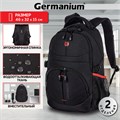 Рюкзак GERMANIUM "S-06" универсальный, уплотненная спинка, облегченный, черный, 46х32х15 см, 226953 226953