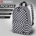 Рюкзак HEIKKI POSITIVE (ХЕЙКИ) универсальный, карман-антивор, Black and White, 42х28х14 см, 272543 272543