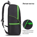 Рюкзак STAFF TRIP универсальный, 2 кармана, черный с салатовыми деталями, 40x27x15,5 см, 270788 270788