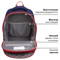 Рюкзак BRAUBERG CLASSIC, легкий каркас, премиум материал, "Lion", синий, 37х32х21 см, 228829 228829