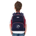 Рюкзак BRAUBERG CLASSIC, легкий каркас, премиум материал, "Lion", синий, 37х32х21 см, 228829 228829