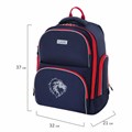 Рюкзак BRAUBERG CLASSIC, легкий каркас, премиум материал, "Lion", синий, 37х32х21 см, 228829 228829
