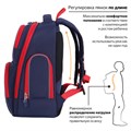 Рюкзак BRAUBERG CLASSIC, легкий каркас, премиум материал, "Lion", синий, 37х32х21 см, 228829 228829