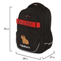 Рюкзак BRAUBERG MOTION, 2 отделения, 3 кармана, "Calm capy", СВЕТЯЩИЙСЯ, 41х28х17 см, 272032 272032