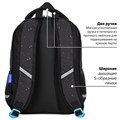 Рюкзак BRAUBERG OPTIMA, 2 отделения, с брелком, "Open space", 36х27х18 см, 272095 272095
