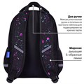 Рюкзак BRAUBERG OPTIMA, 2 отделения, с брелоком, "Butterfly catcher", СВЕТЯЩИЙСЯ, 36х27х18 см, 272097 272097
