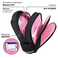 Рюкзак BRAUBERG OPTIMA, 2 отделения, с брелоком, "Butterfly catcher", СВЕТЯЩИЙСЯ, 36х27х18 см, 272097 272097