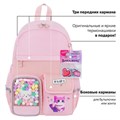 Рюкзак BRAUBERG PASTEL с термонашивками в комплекте, "Anime kitten", персиковый, 40х29х14 см, 272065 272065