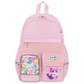 Рюкзак BRAUBERG PASTEL с термонашивками в комплекте, "Anime kitten", персиковый, 40х29х14 см, 272065 272065