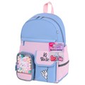 Рюкзак BRAUBERG PASTEL с термонашивками в комплекте, "Friendly bunnies", голубой, 40х29х14 см, 271423 271423