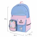 Рюкзак BRAUBERG PASTEL с термонашивками в комплекте, "Friendly bunnies", голубой, 40х29х14 см, 271423 271423