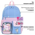 Рюкзак BRAUBERG PASTEL с термонашивками в комплекте, "Friendly bunnies", голубой, 40х29х14 см, 271423 271423