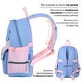 Рюкзак BRAUBERG PASTEL с термонашивками в комплекте, "Friendly bunnies", голубой, 40х29х14 см, 271423 271423