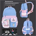 Рюкзак BRAUBERG PASTEL с термонашивками в комплекте, "Friendly bunnies", голубой, 40х29х14 см, 271423 271423