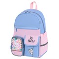 Рюкзак BRAUBERG PASTEL с термонашивками в комплекте, "Friendly bunnies", голубой, 40х29х14 см, 271423 271423