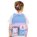 Рюкзак BRAUBERG PASTEL с термонашивками в комплекте, "Friendly bunnies", голубой, 40х29х14 см, 271423 271423