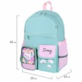 Рюкзак BRAUBERG PASTEL с термонашивками в комплекте, "Funny clouds", мятный, 40х29х14 см, 271421 271421