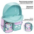 Рюкзак BRAUBERG PASTEL с термонашивками в комплекте, "Funny clouds", мятный, 40х29х14 см, 271421 271421