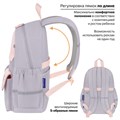 Рюкзак BRAUBERG PASTEL с термонашивками в комплекте, "Sweet paws", серый, 40х29х14 см, 272064 272064