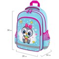 Рюкзак ПИФАГОР SCHOOL, 1 отделение, 3 кармана, "Smart penguin", 38x28х14 см, 271403 271403