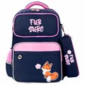 Рюкзак ЮНЛАНДИЯ COMPLETE с пеналом в комплекте, эрго-спинка, "Nice fox", 42х29х14 см, 270664 270664