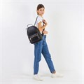 Рюкзак из экокожи BRAUBERG PODIUM женский, с отделением для планшета, черный, 34x25x13 см, 270817 270817