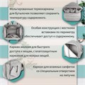 Рюкзак для мамы BRAUBERG MOMMY с ковриком, крепления на коляску, термокарманы, серый, 40x26x17 см, 270819 270819