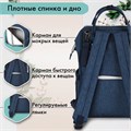 Рюкзак для мамы BRAUBERG MOMMY с ковриком, крепления на коляску, термокарманы, синий, 40x26x17 см, 270820 270820