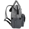 Рюкзак для мамы BRAUBERG MOMMY, крепления для коляски, термокарманы, серый, 41x24x17 см, 270818 270818