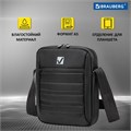 Сумка на плечо BRAUBERG COMPACT с отделением для планшета 9,7'', 2 кармана, черная, 26,5x22x5,5 см, 240500 240500