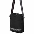 Сумка на плечо HEIKKI COMPACT (ХЕЙКИ) с карманом, черная с принтом, 23х17х5 см, 272629 272629