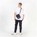 Сумка на плечо HEIKKI COMPACT (ХЕЙКИ) с карманом, черная с принтом, 23х17х5 см, 272629 272629