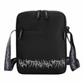 Сумка на плечо HEIKKI COMPACT (ХЕЙКИ) с карманом, черная с принтом, 23х17х5 см, 272629 272629
