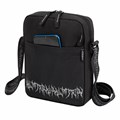 Сумка на плечо HEIKKI COMPACT (ХЕЙКИ) с карманом, черная с принтом, 23х17х5 см, 272629 272629