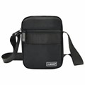 Сумка на плечо HEIKKI COMPACT (ХЕЙКИ) с карманом, черная, 20х16х5 см, 272632 272632