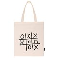 Сумка шоппер BRAUBERG PREMIUM, канвас, 40х35 см, на кнопке, карман, бежевый, "Tic-tac-toe", 271902 271902