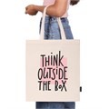 Сумка шоппер BRAUBERG, канвас, 40х35 см, бежевый, "Think outside the box", 271898 271898