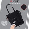 Сумка шоппер HEIKKI EQUIP (ХЕЙКИ), канвас, карман для бутылки, 38х35 см, черный, 272442 272442